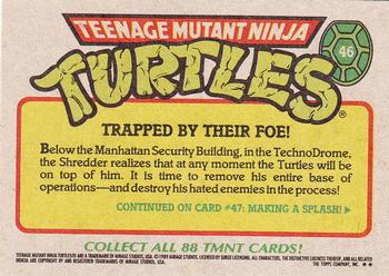 1989 Topps Teenage Mutant Ninja Turtles #46 Trapped By Their Foe! Back