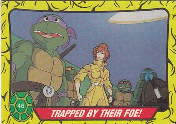 1989 Topps Teenage Mutant Ninja Turtles #46 Trapped By Their Foe! Front