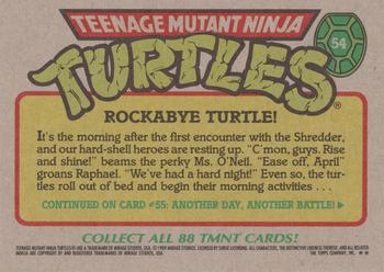 1989 Topps Teenage Mutant Ninja Turtles #54 Rockabye Turtle! Back
