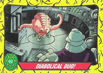 1989 Topps Teenage Mutant Ninja Turtles #62 Diabolical Duo! Front