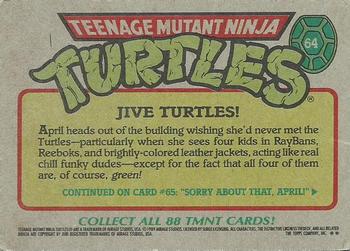 1989 Topps Teenage Mutant Ninja Turtles #64 Jive Turtles! Back