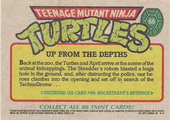 1989 Topps Teenage Mutant Ninja Turtles #68 Up from the Depths Back