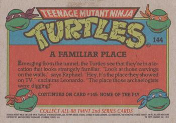 1989 Topps Teenage Mutant Ninja Turtles #144 A Familiar Place Back