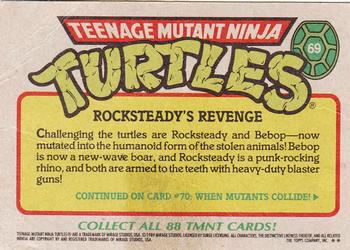 1989 Topps Teenage Mutant Ninja Turtles #69 Rocksteady's Revenge Back