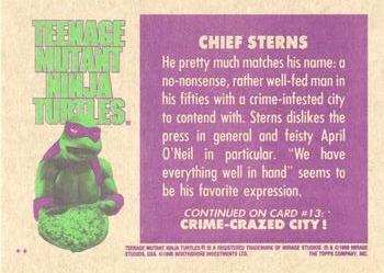 1990 Topps Teenage Mutant Ninja Turtles: The Movie #12 Chief Sterns Back