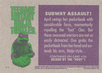 1990 Topps Teenage Mutant Ninja Turtles: The Movie #33 Subway Assault! Back