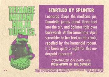 1990 Topps Teenage Mutant Ninja Turtles: The Movie #43 Startled by Splinter Back