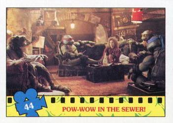 1990 Topps Teenage Mutant Ninja Turtles: The Movie #44 Pow-Wow in the Sewer! Front