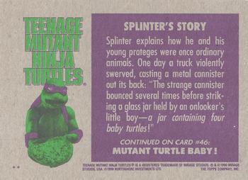1990 Topps Teenage Mutant Ninja Turtles: The Movie #45 Splinter's Story Back