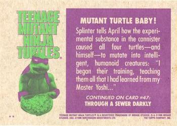 1990 Topps Teenage Mutant Ninja Turtles: The Movie #46 Mutant Turtle Baby! Back