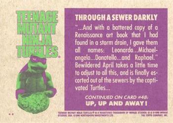 1990 Topps Teenage Mutant Ninja Turtles: The Movie #47 Through a Sewer Darkly Back