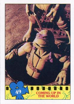 1990 Topps Teenage Mutant Ninja Turtles: The Movie #49 Coming Up in the World Front