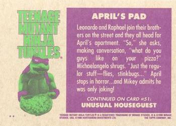 1990 Topps Teenage Mutant Ninja Turtles: The Movie #50 April's Pad Back