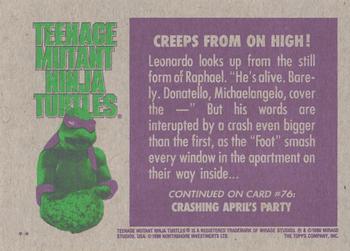1990 Topps Teenage Mutant Ninja Turtles: The Movie #75 Creeps from On High! Back