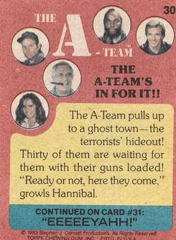 1983 Topps The A-Team #30 The A-Team's In for It!! Back