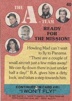 1983 Topps The A-Team #40 Ready for the Mission! Back