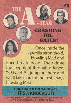 1983 Topps The A-Team #50 Crashing the Gates! Back
