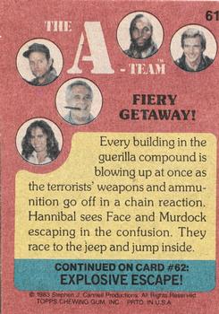 1983 Topps The A-Team #61 Fiery Getaway! Back