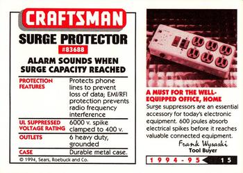 1994-95 Craftsman #15 Surge Protector Back