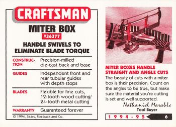 1994-95 Craftsman #6 Miter Box Back