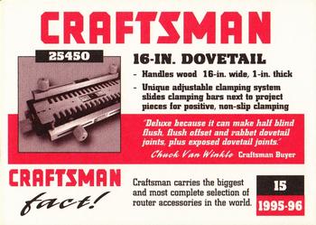 1995-96 Craftsman #15 Dovetail Back