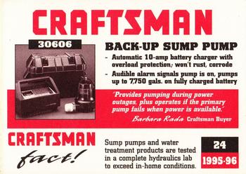 1995-96 Craftsman #24 Sump Pump Back