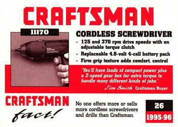 1995-96 Craftsman #26 Cordless Screwdriver Back