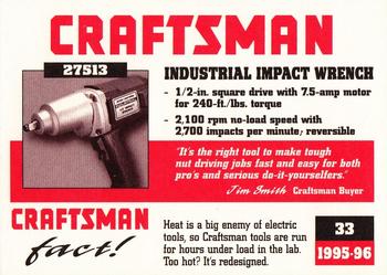 1995-96 Craftsman #33 Impact Wrench Back
