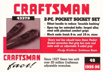 1995-96 Craftsman #48 Pocket Socket Back