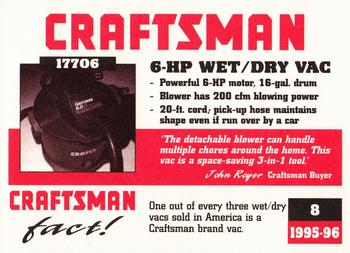 1995-96 Craftsman #8 Wet/dry Vac Back