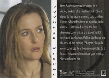 2008 Inkworks X-Files I Want to Believe #3 Dana Scully Back