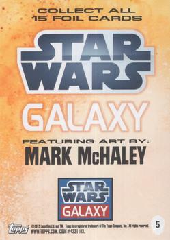 2012 Topps Star Wars Galaxy Series 7 - Foil #5 Chewbacca Back
