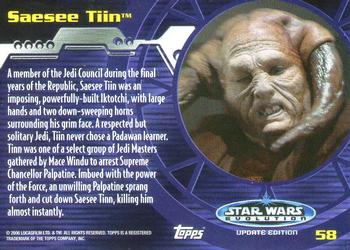 2006 Topps Star Wars: Evolution Update Edition #58 Saesee Tiin Back