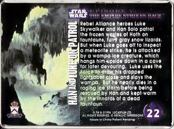 1994-96 Metallic Impressions Star Wars  #22 Han and Luke on Patrol Back