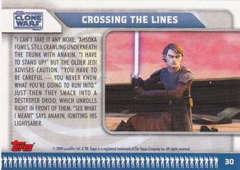 2008 Topps Star Wars: The Clone Wars #30 Crossing the Lines Back
