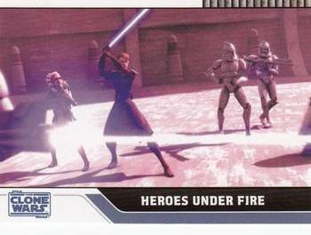 2008 Topps Star Wars: The Clone Wars #49 Heroes Under Fire Front
