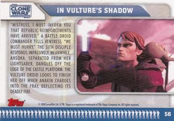 2008 Topps Star Wars: The Clone Wars #56 In Vulture's Shadow Back