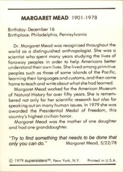 1979 Supersisters #16 Margaret Mead Back