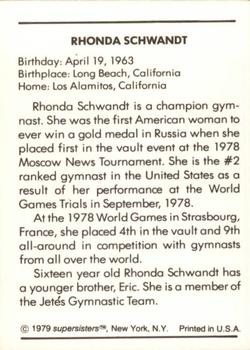 1979 Supersisters #59 Rhonda Schwandt Back