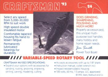 1993 Craftsman #24 Rotary Tool Back