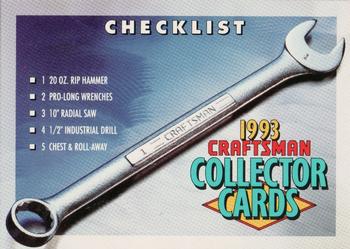 1993 Craftsman #26 Checklist Front
