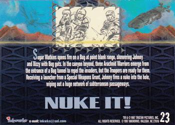 1997 Inkworks Starship Troopers #23 Nuke It! Back