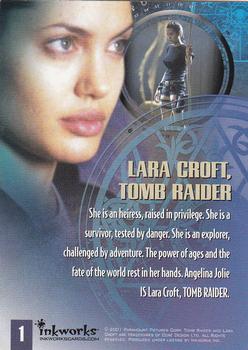2001 Inkworks Lara Croft: Tomb Raider #1 Lara Croft, Tomb Raider Back
