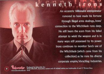 2002 Inkworks Witchblade Season 1 #5 Kenneth Irons Back