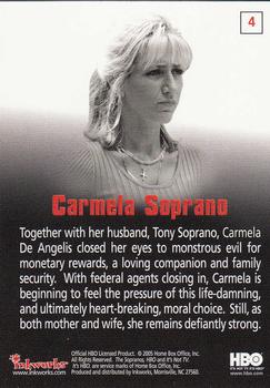2005 Inkworks The Sopranos #4 Carmela Soprano Back