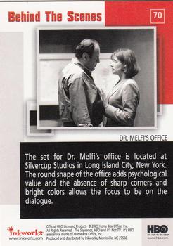 2005 Inkworks The Sopranos #70 Dr. Melfi's Office Back
