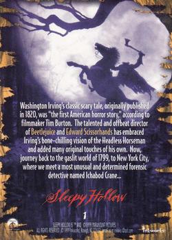 1999 Inkworks Sleepy Hollow #1 Sleepy Hollow Back