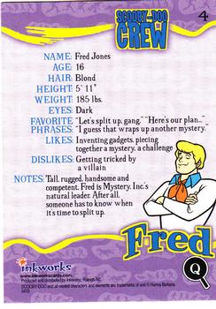 2003 Inkworks Scooby-Doo Mysteries & Monsters #4 Fred Back