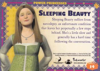 2007 Inkworks Shrek the Third #14 Sleeping Beauty Back