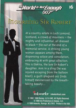 1999 Inkworks James Bond The World Is Not Enough #16 Mourning Sir Robert Back